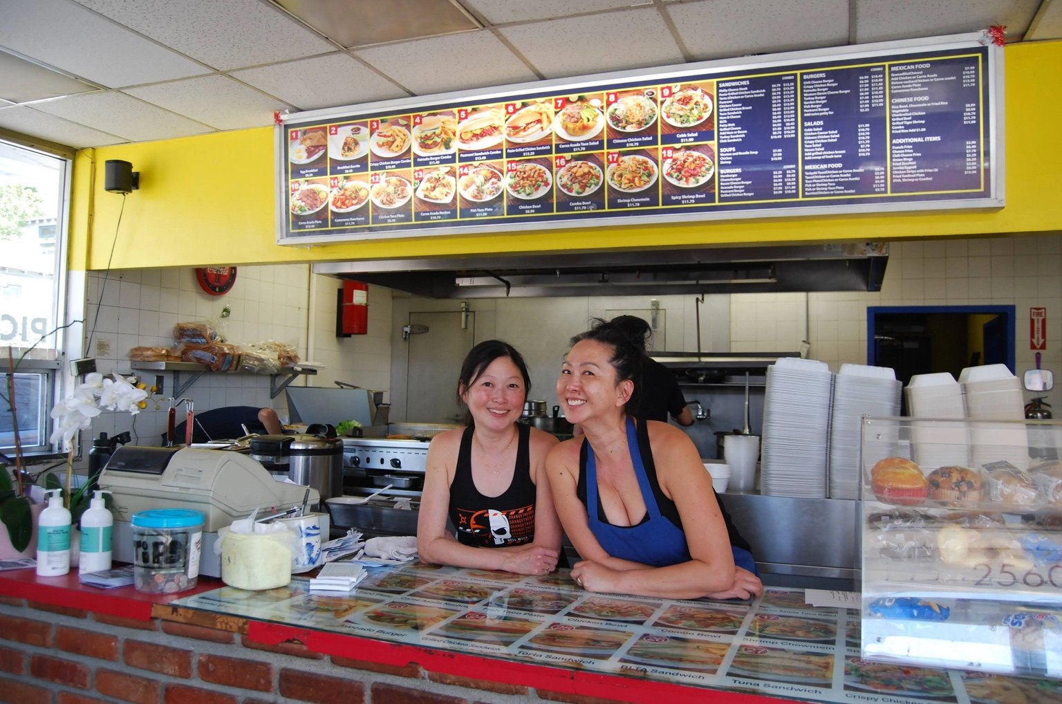 Behind the counter